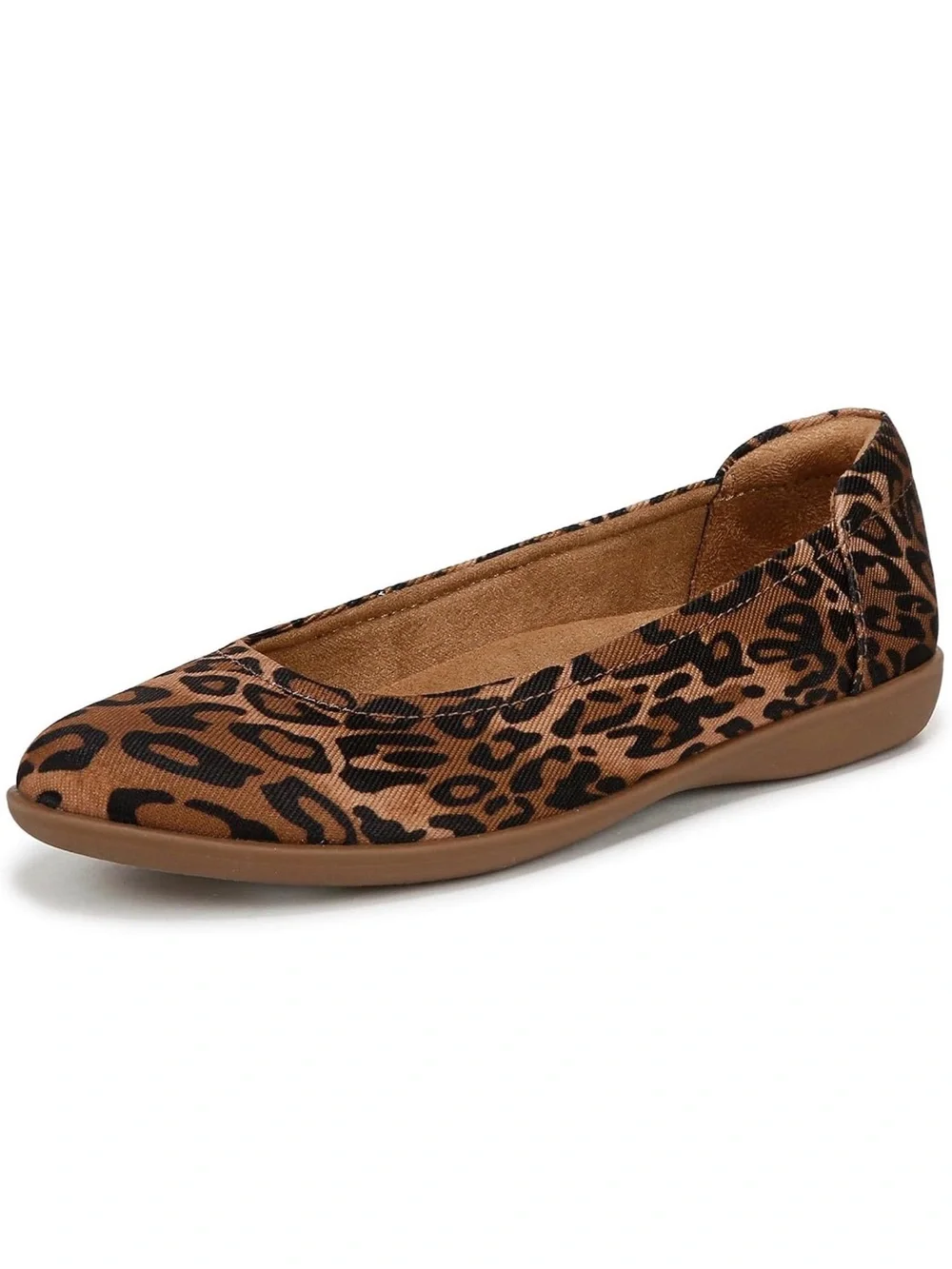 Naturalizer Women's Leopard Print Ballet Flat - Brown size 5